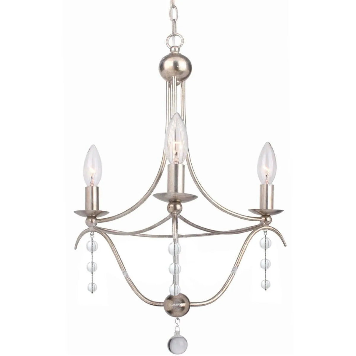 Crystorama - Metro Three Light Mini Chandelier - 433-SA | Montreal Lighting & Hardware