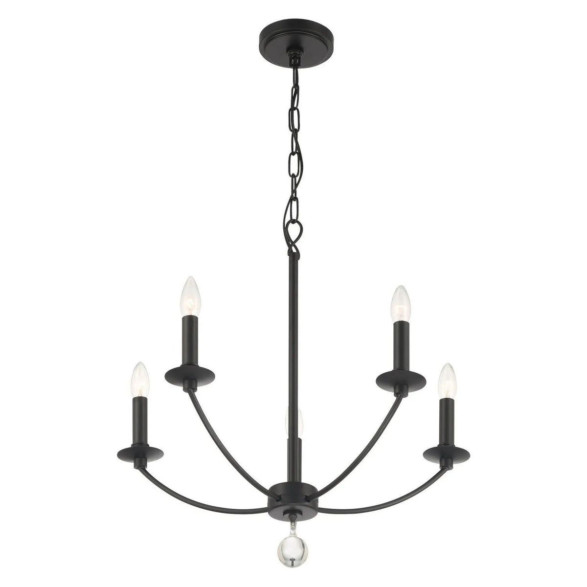 Crystorama - Mila Chandelier - MIL-8012-BK | Montreal Lighting & Hardware