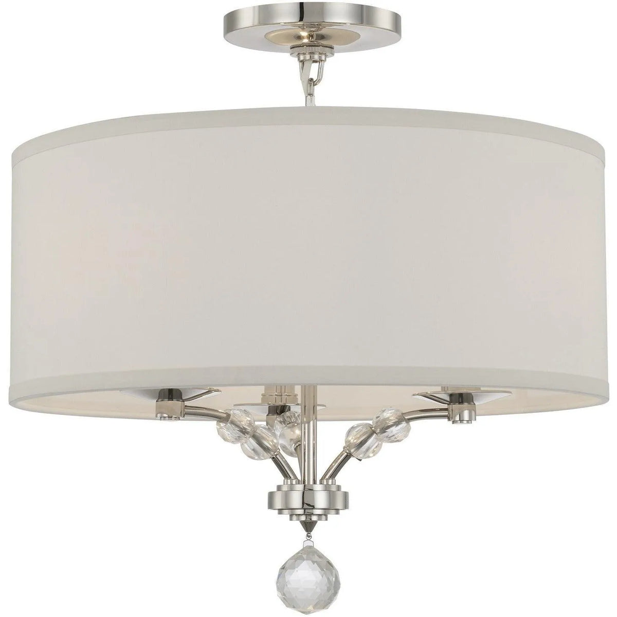 Crystorama - Mirage Three Light Ceiling Mount - 8005-PN_CEILING | Montreal Lighting & Hardware