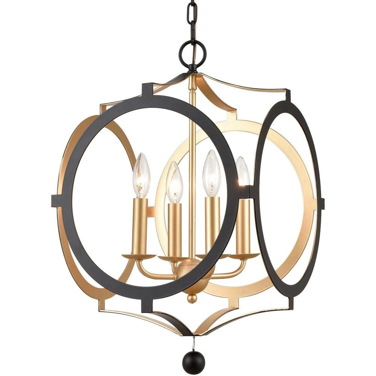 Crystorama - Odelle Four Light Chandelier - ODE-704-BK-GA | Montreal Lighting & Hardware