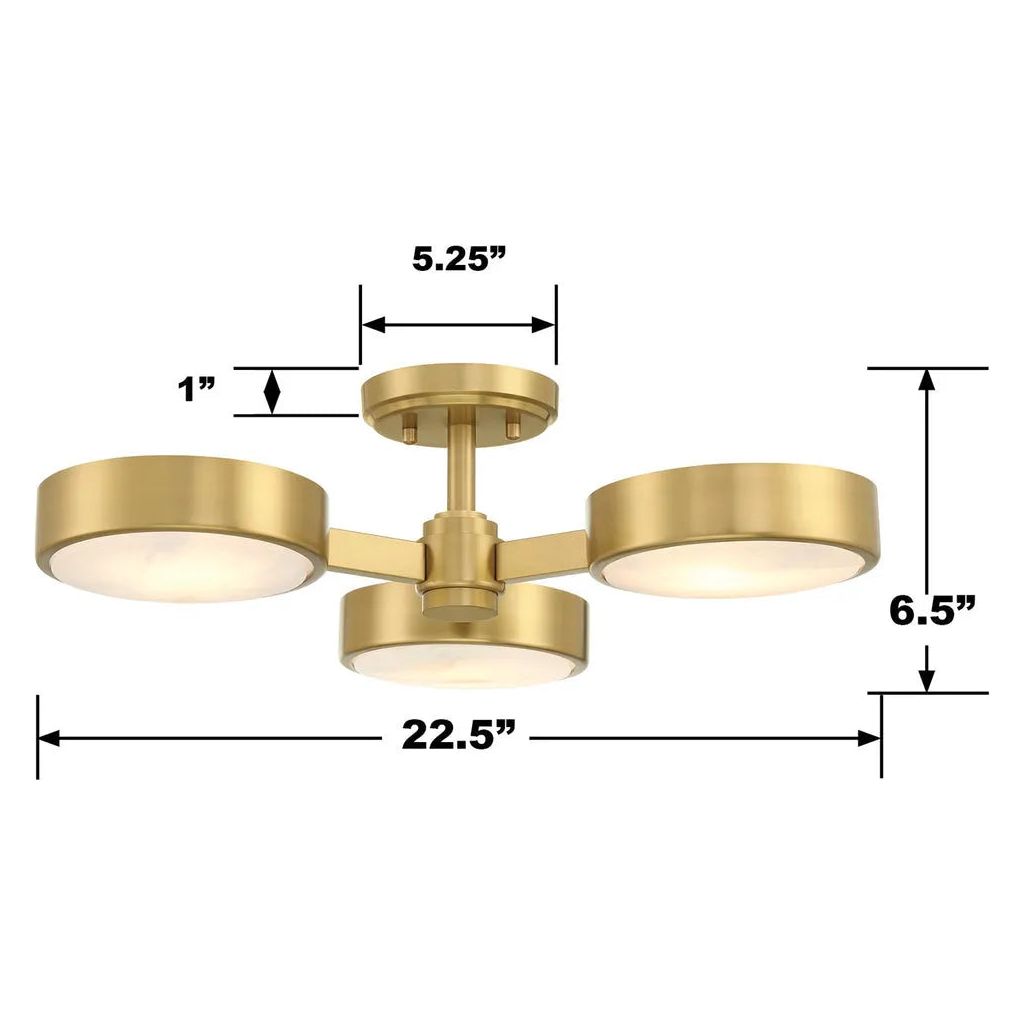 Crystorama - Orson Semi Flush Mount - ORS-733-MG-ST | Montreal Lighting & Hardware