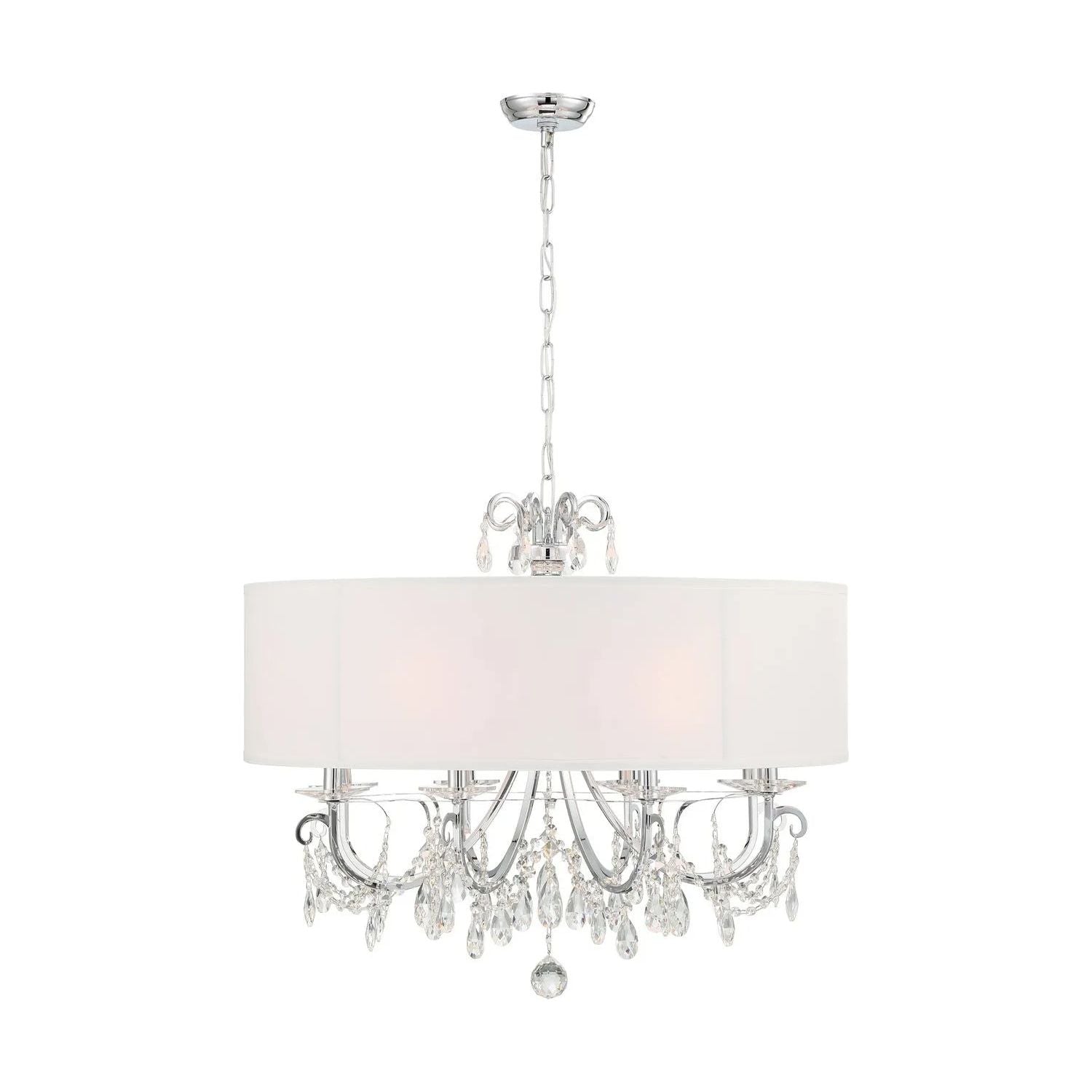 Crystorama - Othello Drum Shade Chandelier - 6628-CH-CL-MWP | Montreal Lighting & Hardware