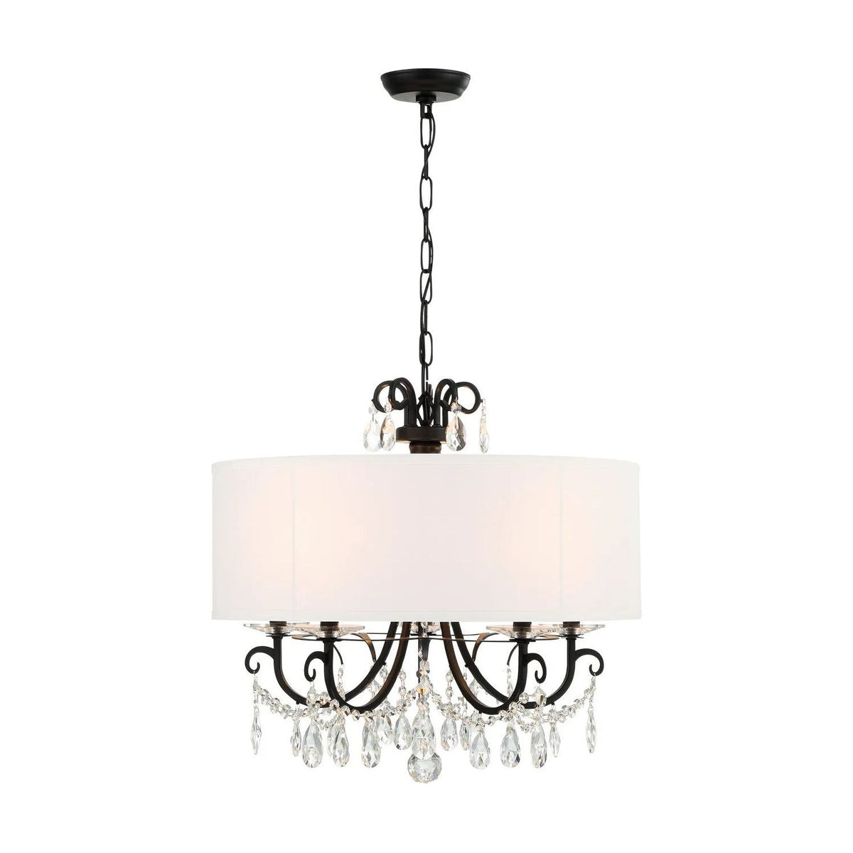 Crystorama - Othello Drum Shade Chandelier - 6628-CH-CL-MWP | Montreal Lighting & Hardware