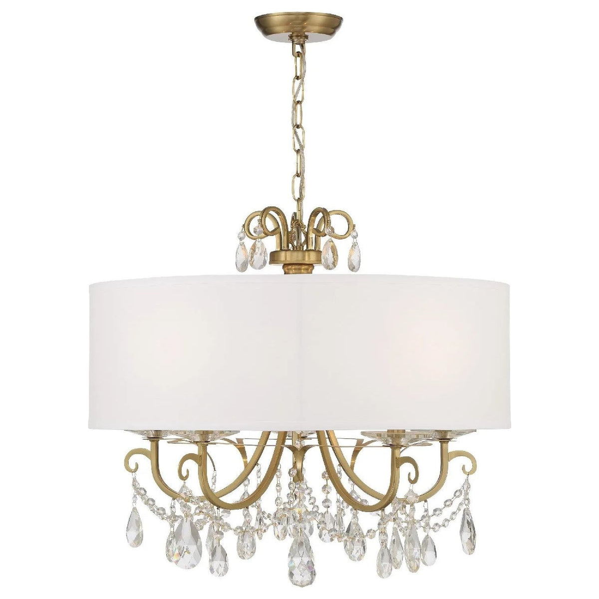 Crystorama - Othello Drum Shade Chandelier - 6628-CH-CL-MWP | Montreal Lighting & Hardware