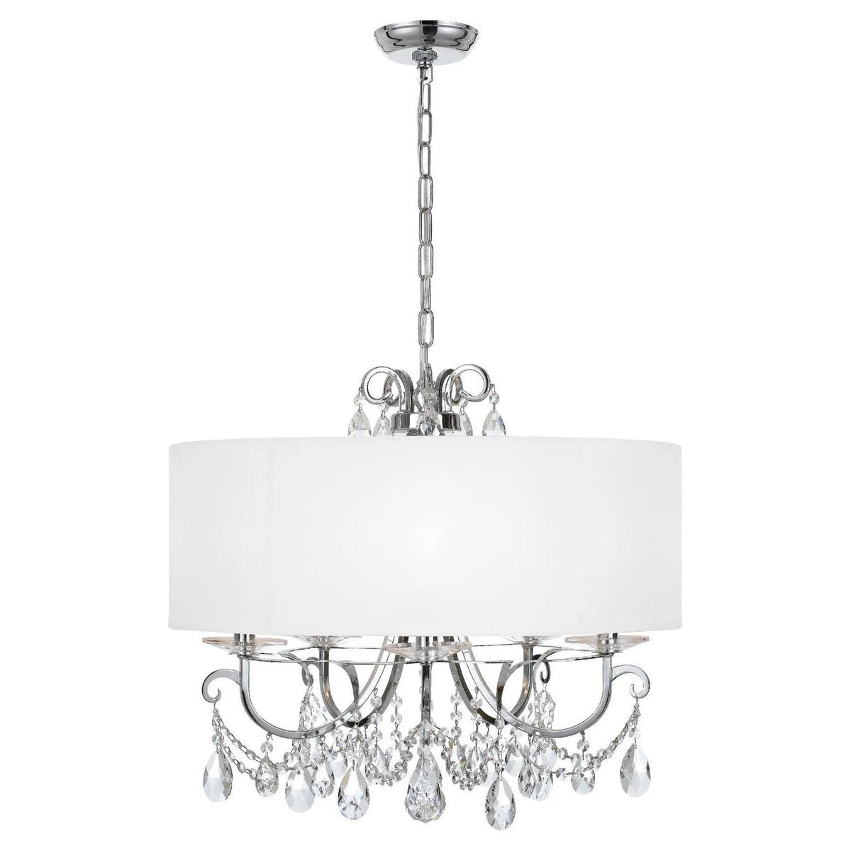 Crystorama - Othello Drum Shade Chandelier - 6628-CH-CL-MWP | Montreal Lighting & Hardware