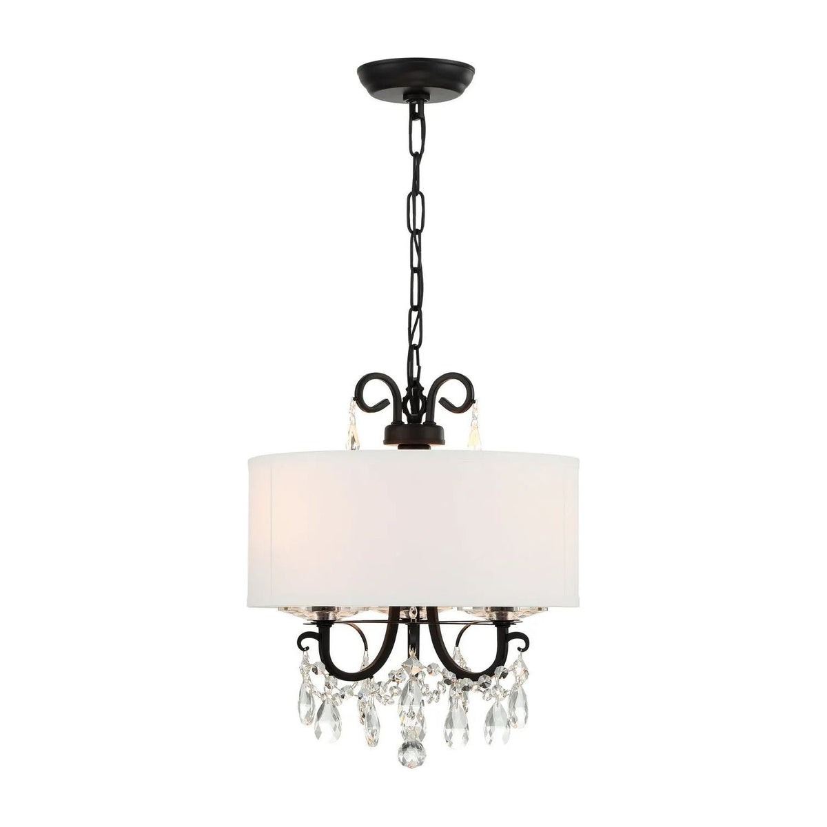 Crystorama - Othello Drum Shade Mini Chandelier - 6623-CH-CL-MWP | Montreal Lighting & Hardware