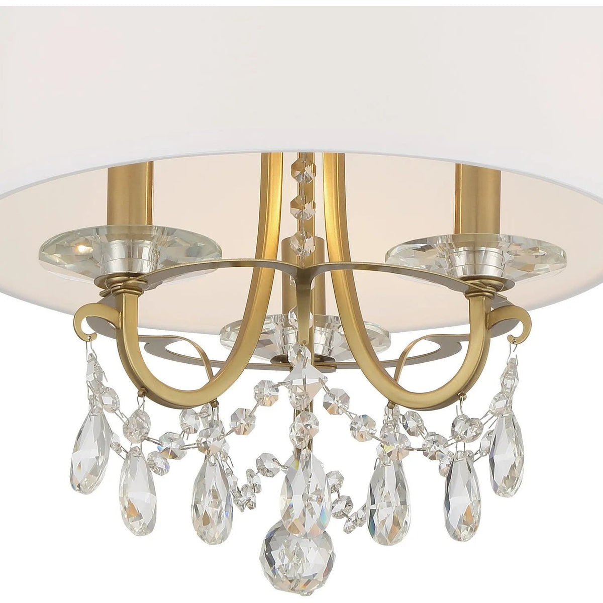 Crystorama - Othello Drum Shade Semi-Flush Mount - 6623-CH-CL-MWP_CEILING | Montreal Lighting & Hardware