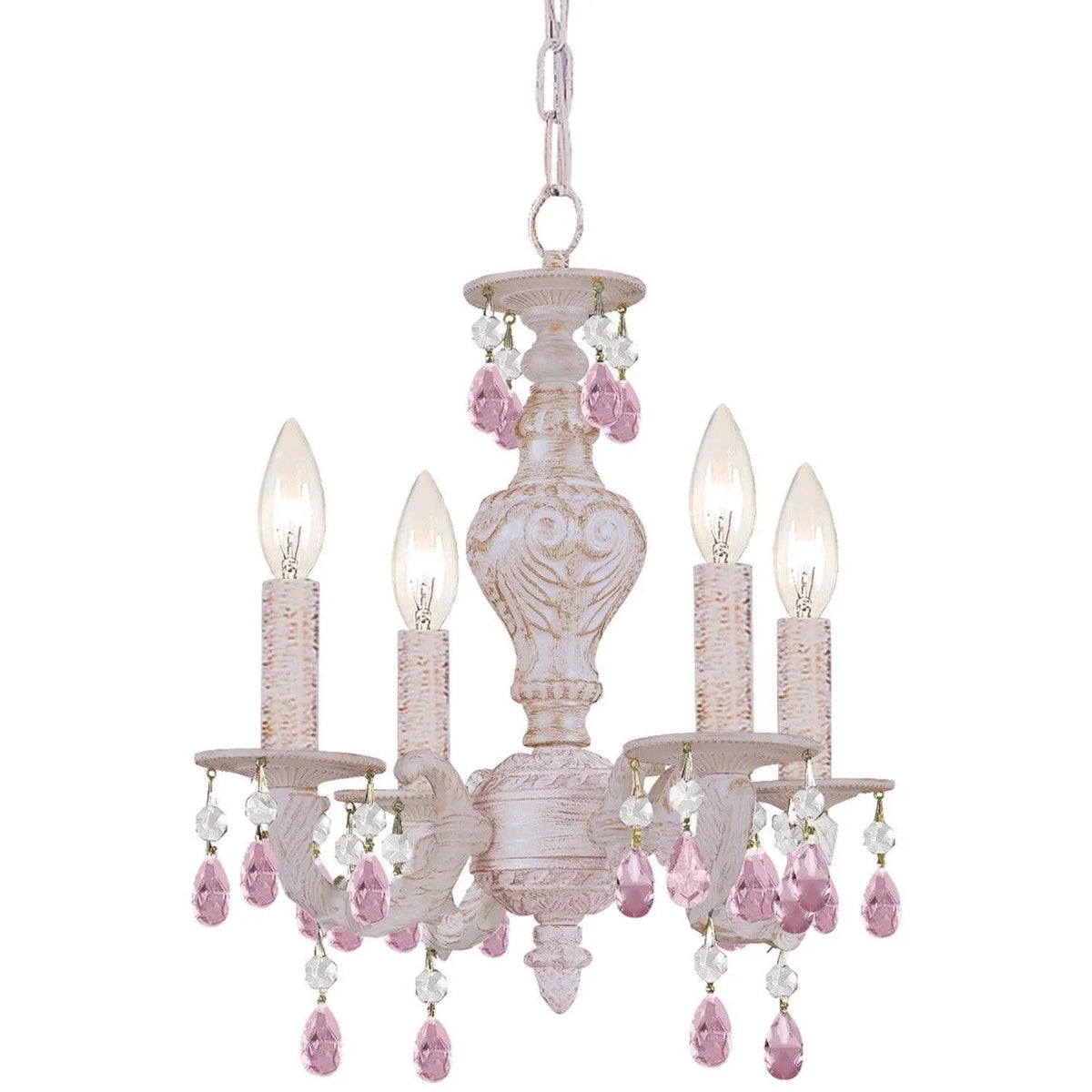 Crystorama - Paris Market Four Light Mini Chandelier - 5024-AW-RO-MWP | Montreal Lighting & Hardware