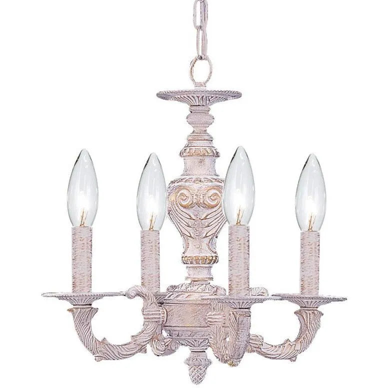 Crystorama - Paris Market Four Light Mini Chandelier - 5124-AW | Montreal Lighting & Hardware