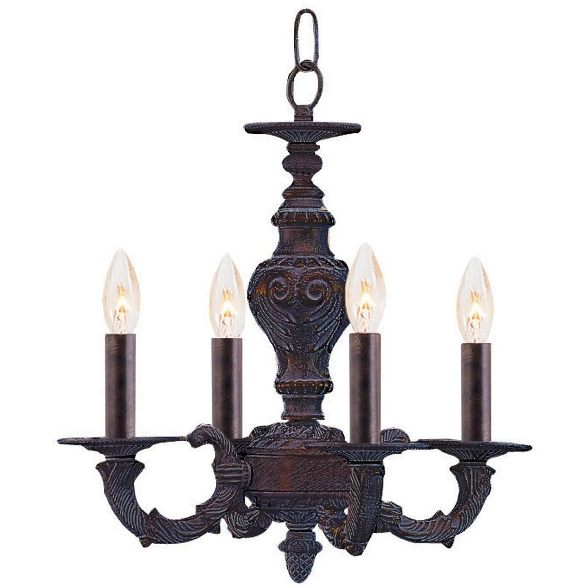 Crystorama - Paris Market Four Light Mini Chandelier - 5124-VB | Montreal Lighting & Hardware