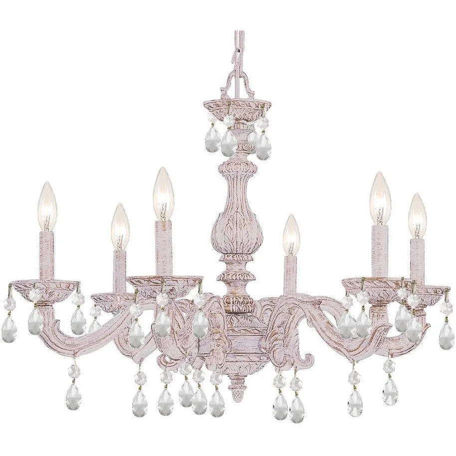 Crystorama - Paris Market Six Light Chandelier - 5036-AW-CL-S | Montreal Lighting & Hardware