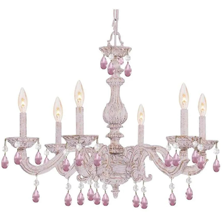 Crystorama - Paris Market Six Light Chandelier - 5036-AW-RO-MWP | Montreal Lighting & Hardware