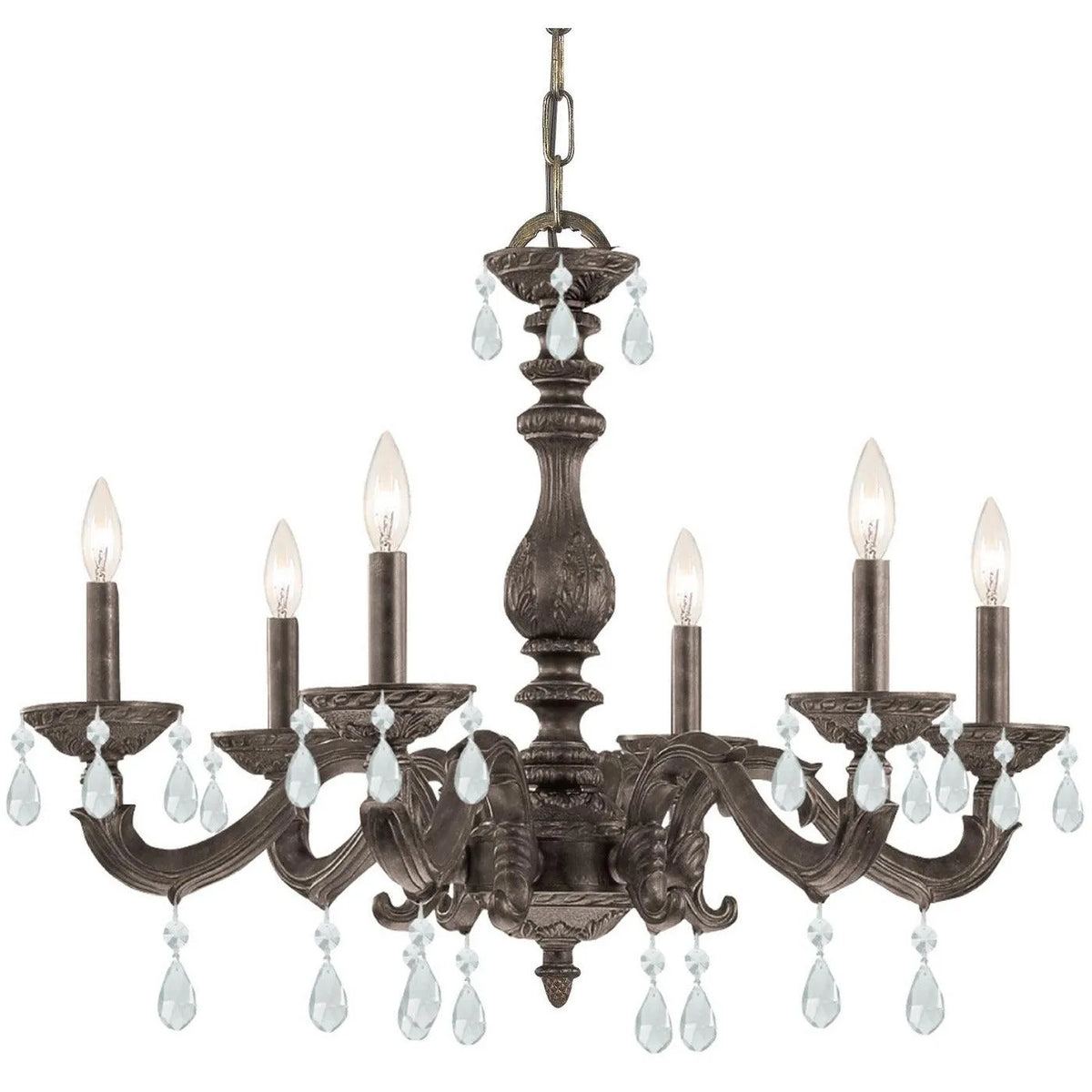 Crystorama - Paris Market Six Light Chandelier - 5036-VB-CL-MWP | Montreal Lighting & Hardware