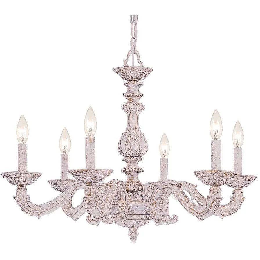 Crystorama - Paris Market Six Light Chandelier - 5126-AW | Montreal Lighting & Hardware