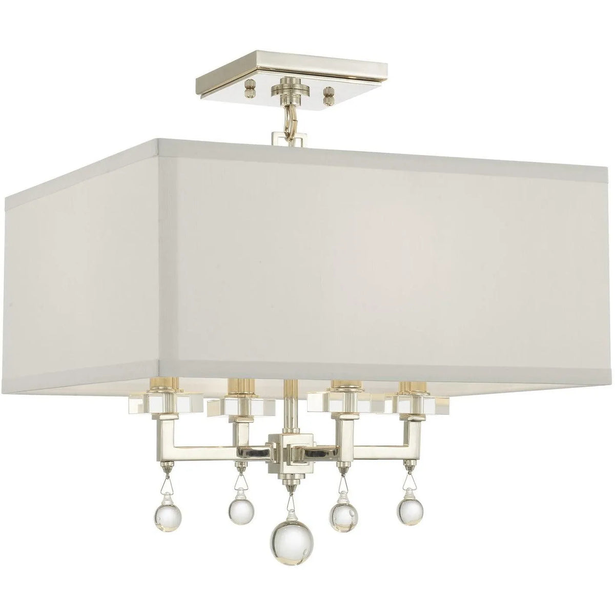 Crystorama - Paxton Four Light Ceiling Mount - 8105-PN_CEILING | Montreal Lighting & Hardware