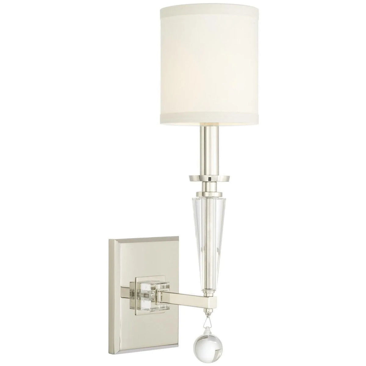 Crystorama - Paxton One Light Wall Mount - 8101-PN | Montreal Lighting & Hardware