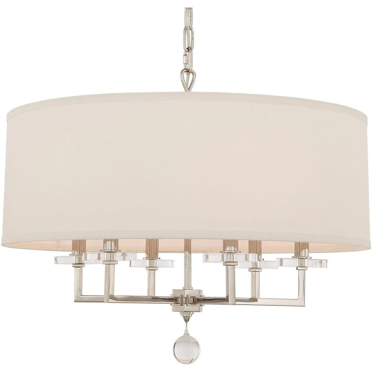 Crystorama - Paxton Six Light Chandelier - 8116-PN | Montreal Lighting & Hardware