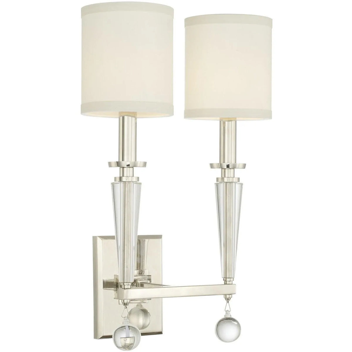 Crystorama - Paxton Two Light Wall Mount - 8102-PN | Montreal Lighting & Hardware