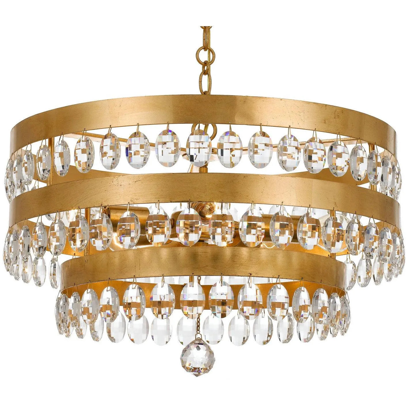 Crystorama - Perla Five Light Chandelier - 6106-GA | Montreal Lighting & Hardware