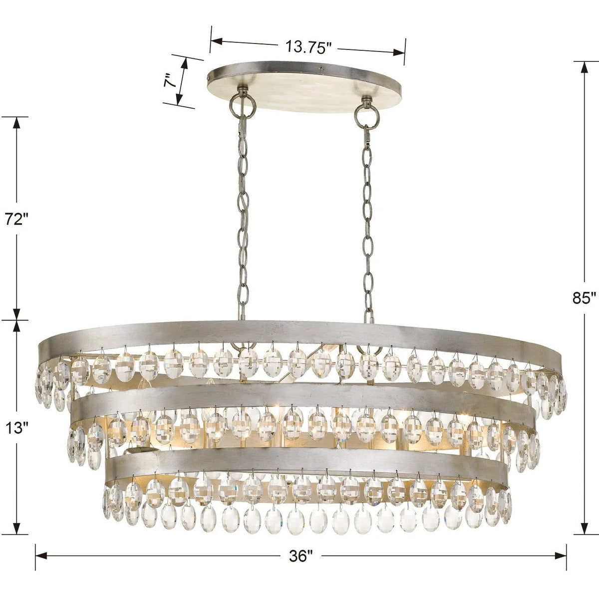 Crystorama - Perla Six Light Chandelier - 6107-GA | Montreal Lighting & Hardware