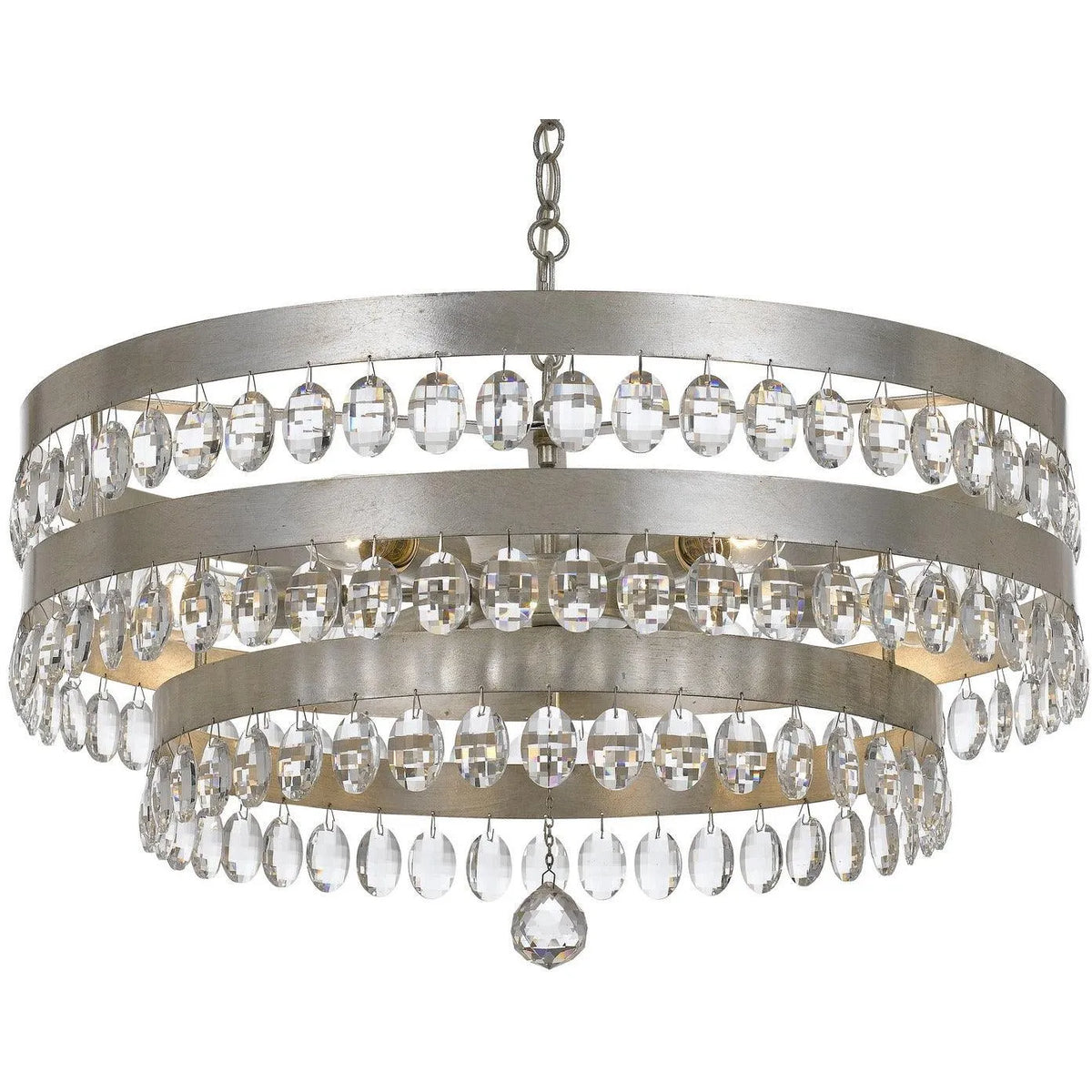 Crystorama - Perla Six Light Chandelier - 6108-SA | Montreal Lighting & Hardware