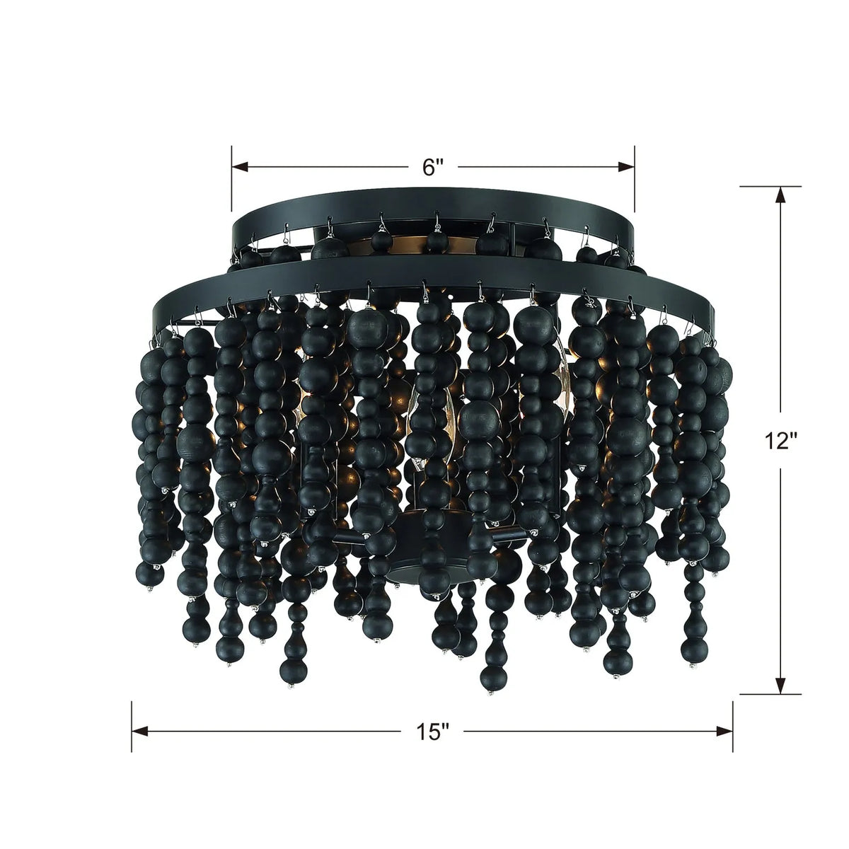 Crystorama - Poppy Three Light Ceiling Mount - POP-A5073-FB | Montreal Lighting & Hardware