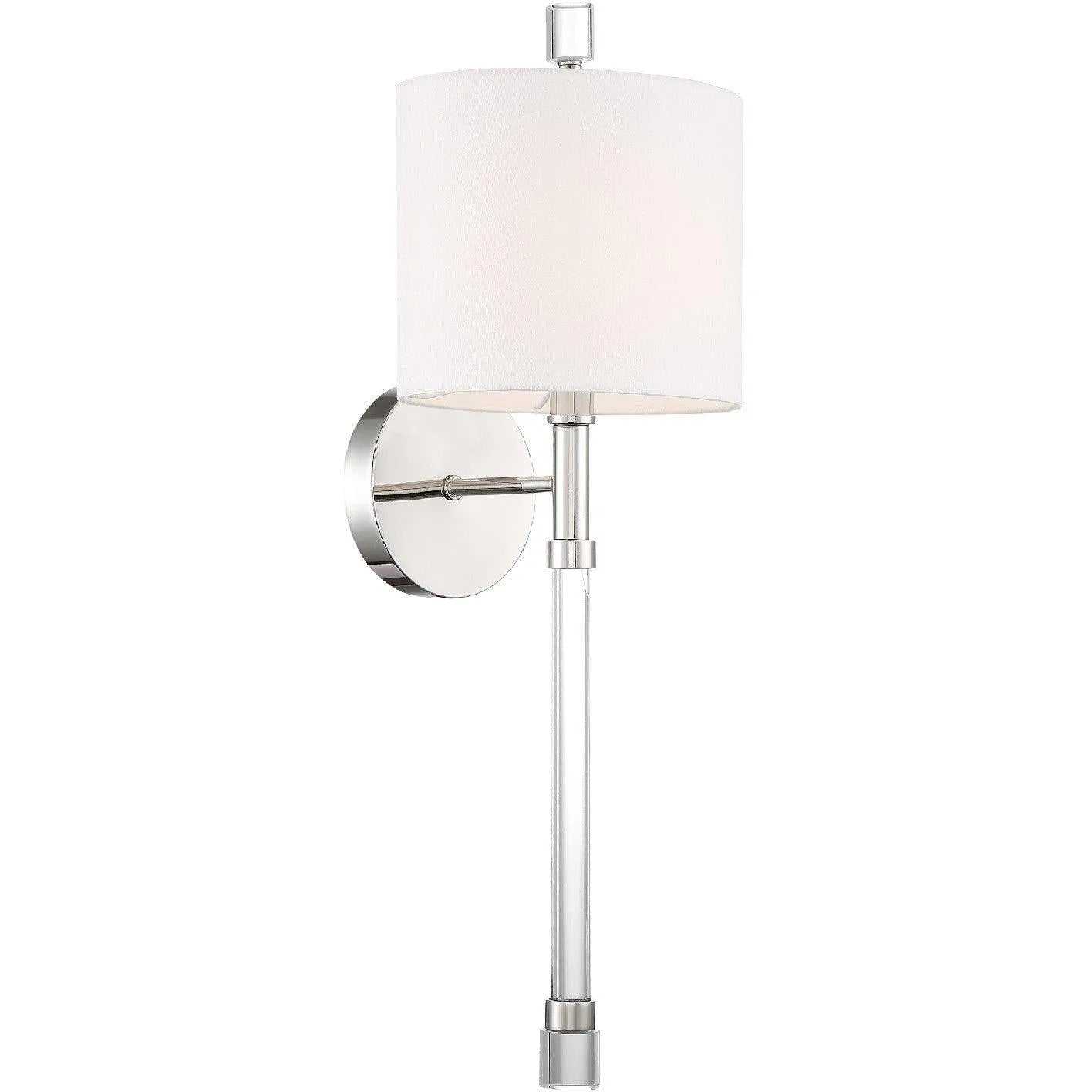 Crystorama - Rachel One Light Wall Mount - RAC-A3501-PN | Montreal Lighting & Hardware