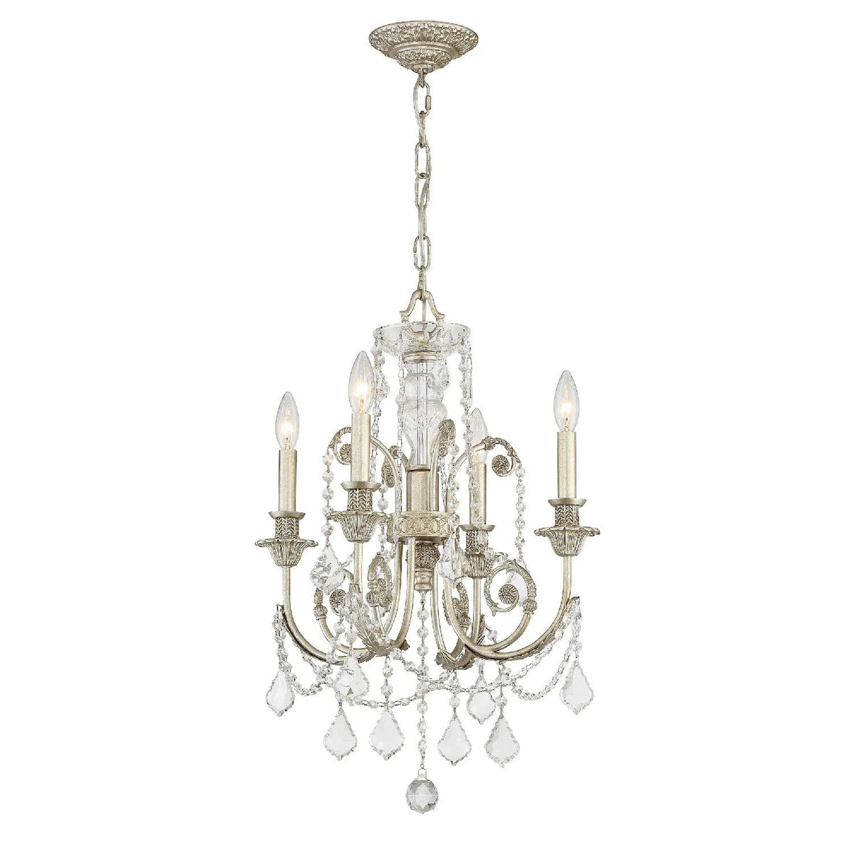 Crystorama - Regis Four Light Mini Chandelier - 5114-EB-GTS | Montreal Lighting & Hardware