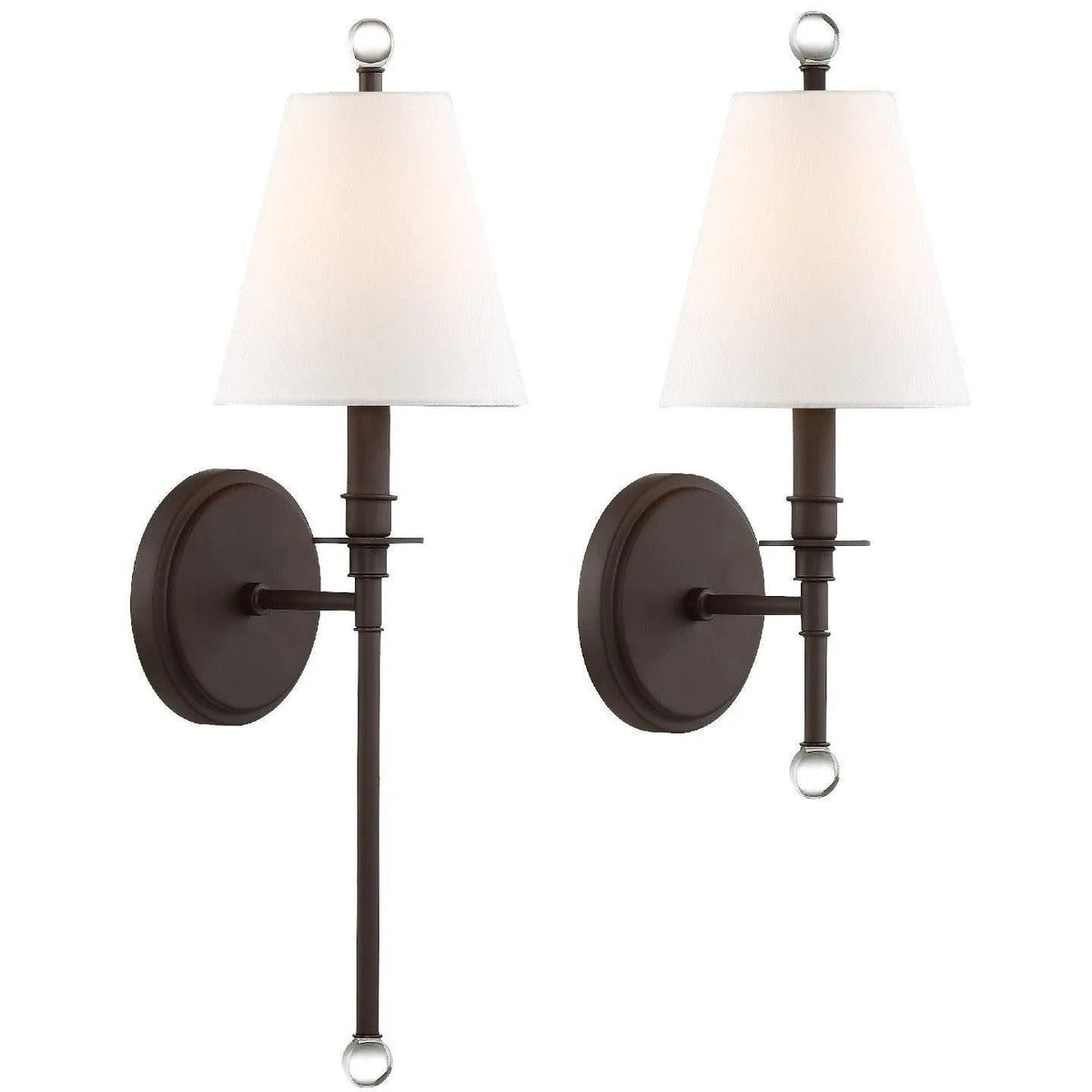 Crystorama - Riverdale One Light Wall Mount - RIV-382-DB | Montreal Lighting & Hardware