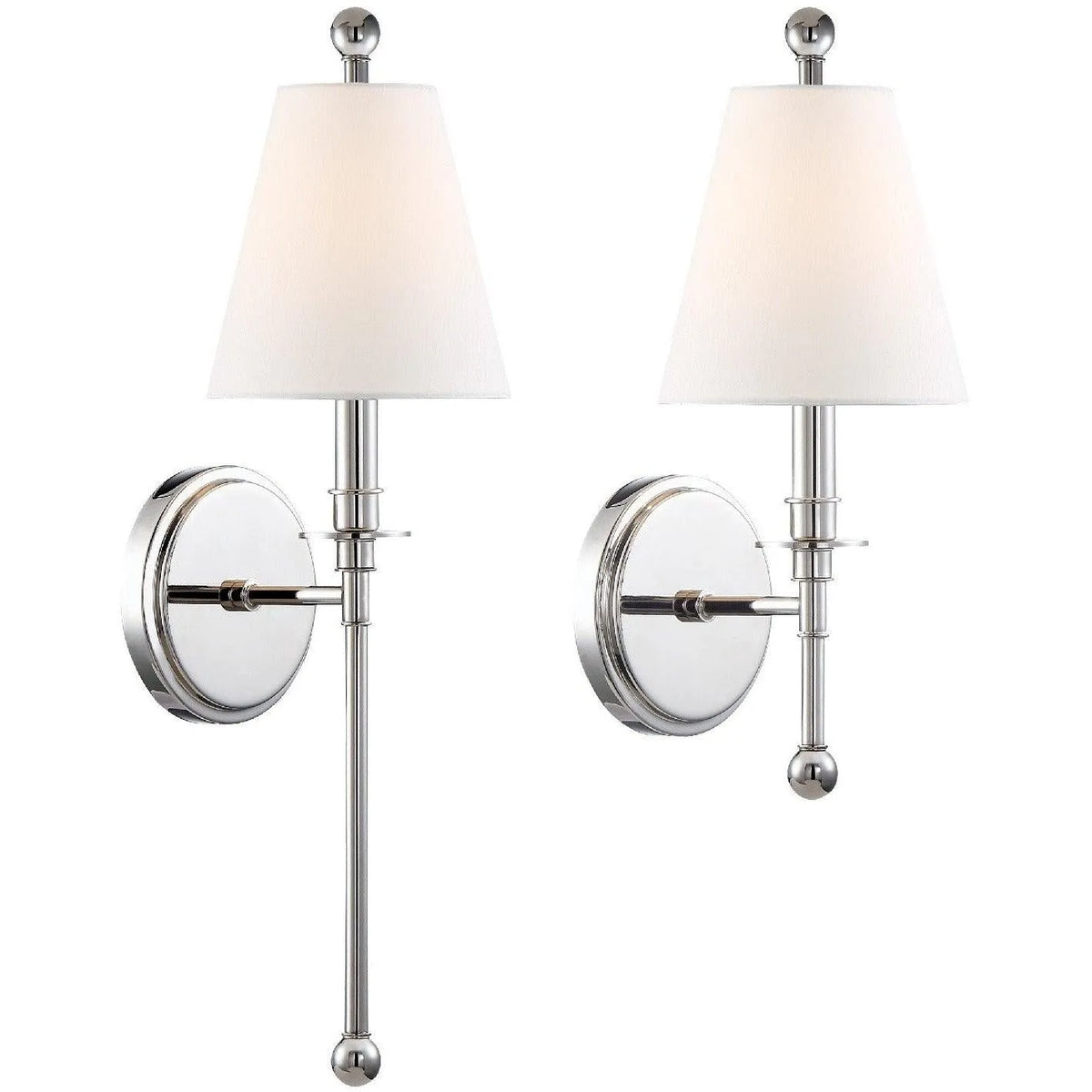 Crystorama - Riverdale One Light Wall Mount - RIV-382-PN | Montreal Lighting & Hardware