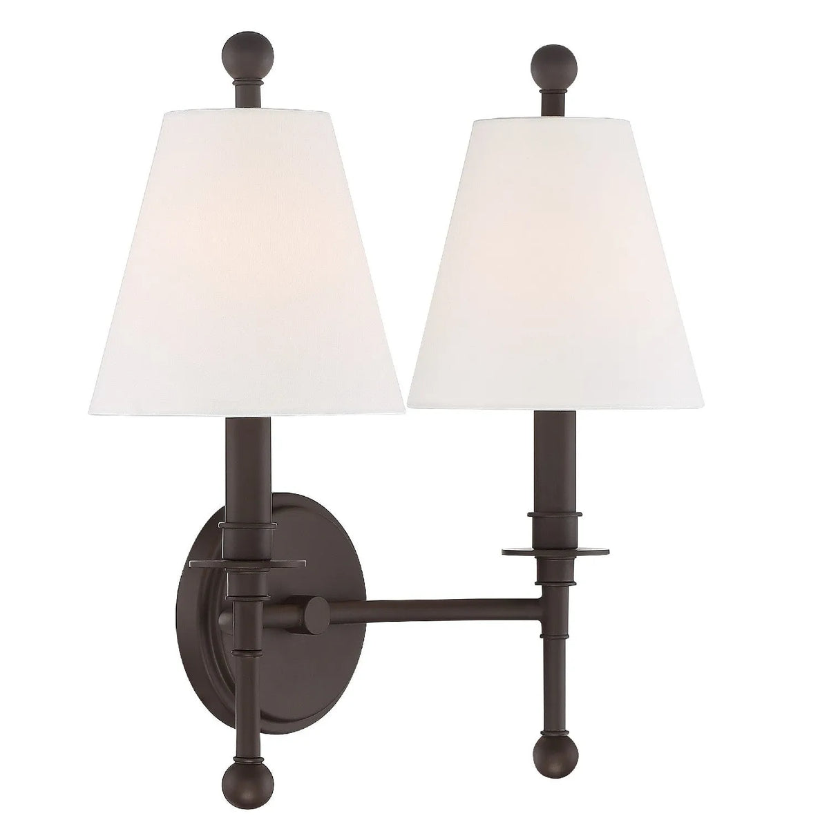 Crystorama - Riverdale Two Light Wall Mount - RIV-383-AG | Montreal Lighting & Hardware