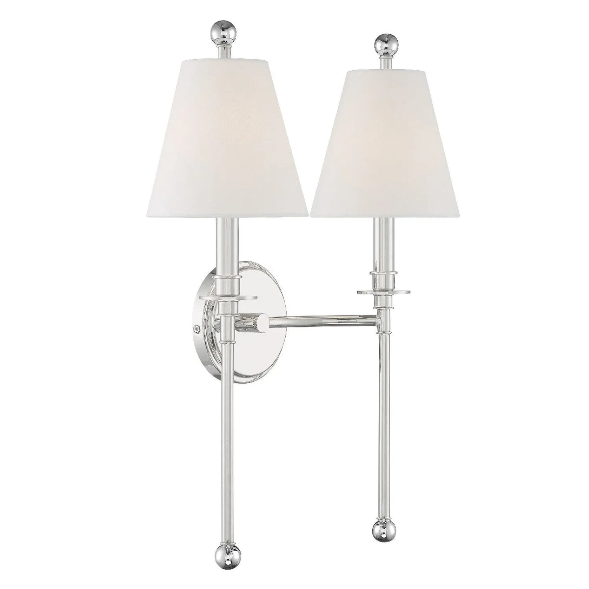 Crystorama - Riverdale Two Light Wall Mount - RIV-383-AG | Montreal Lighting & Hardware