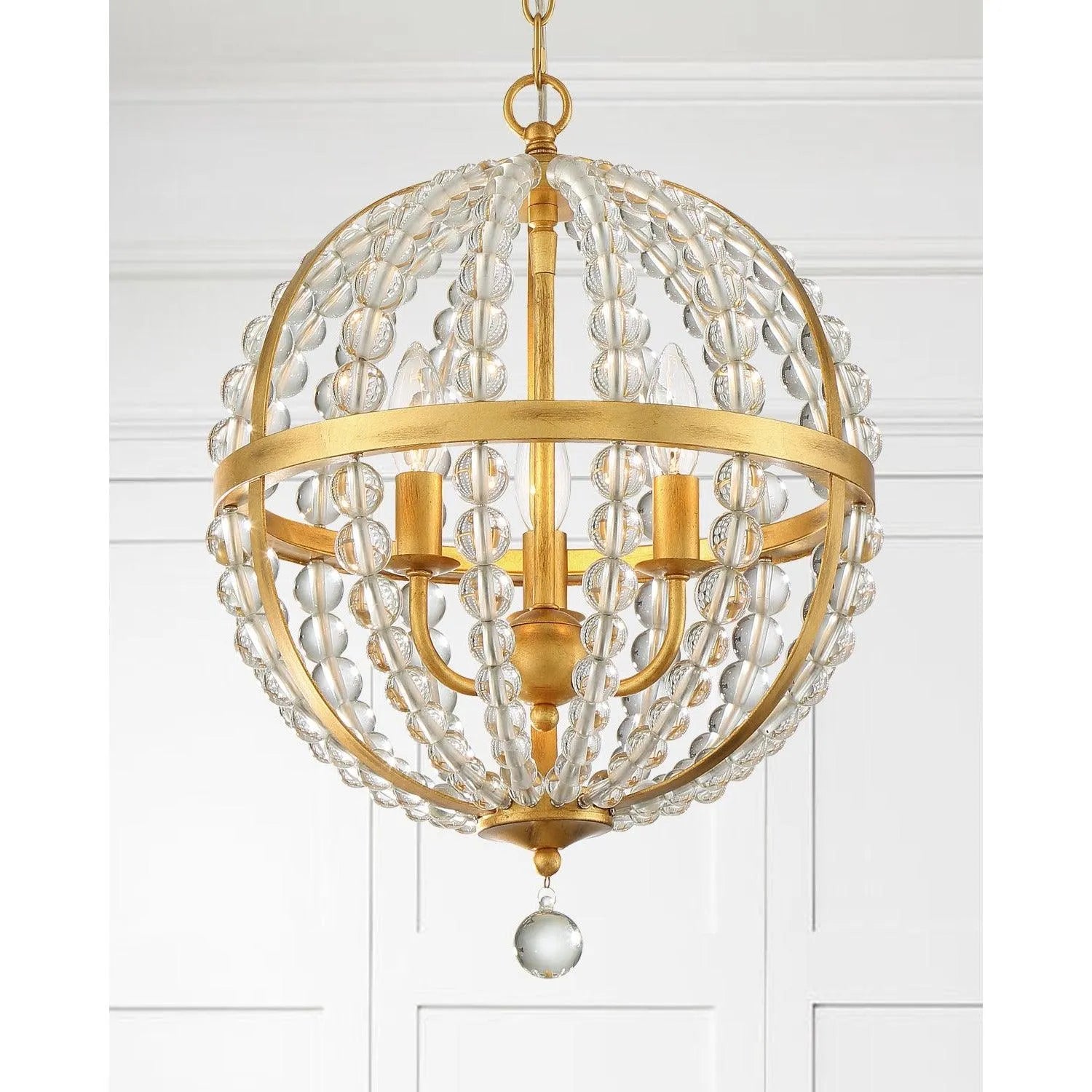 Crystorama - Roxy Three Light Chandelier - ROX-A9003-GA | Montreal Lighting & Hardware