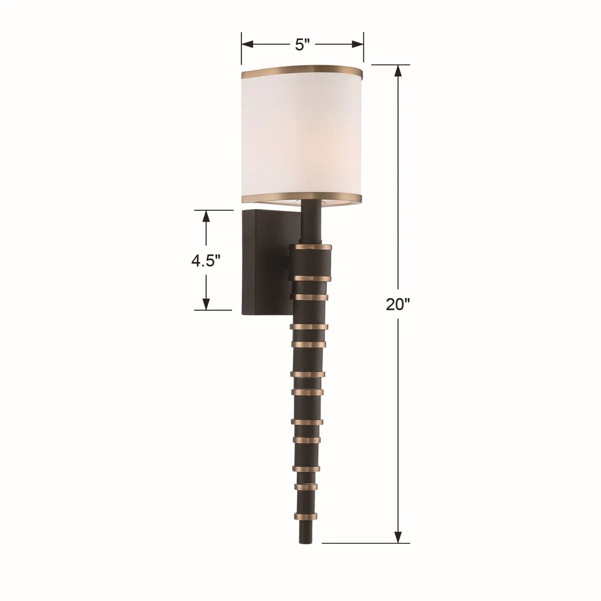 Crystorama - Sloane One Light Wall Mount - SLO-A3601-VG-BF | Montreal Lighting & Hardware