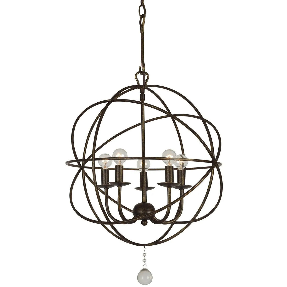 Crystorama - Solaris Five Light Mini Chandelier - 9224-EB | Montreal Lighting & Hardware