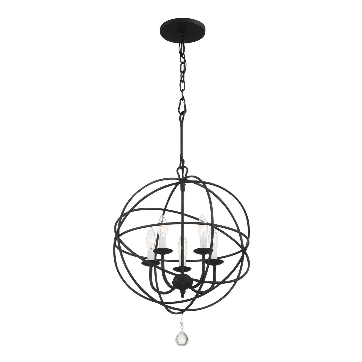 Crystorama - Solaris Five Light Mini Chandelier - 9224-EB | Montreal Lighting & Hardware