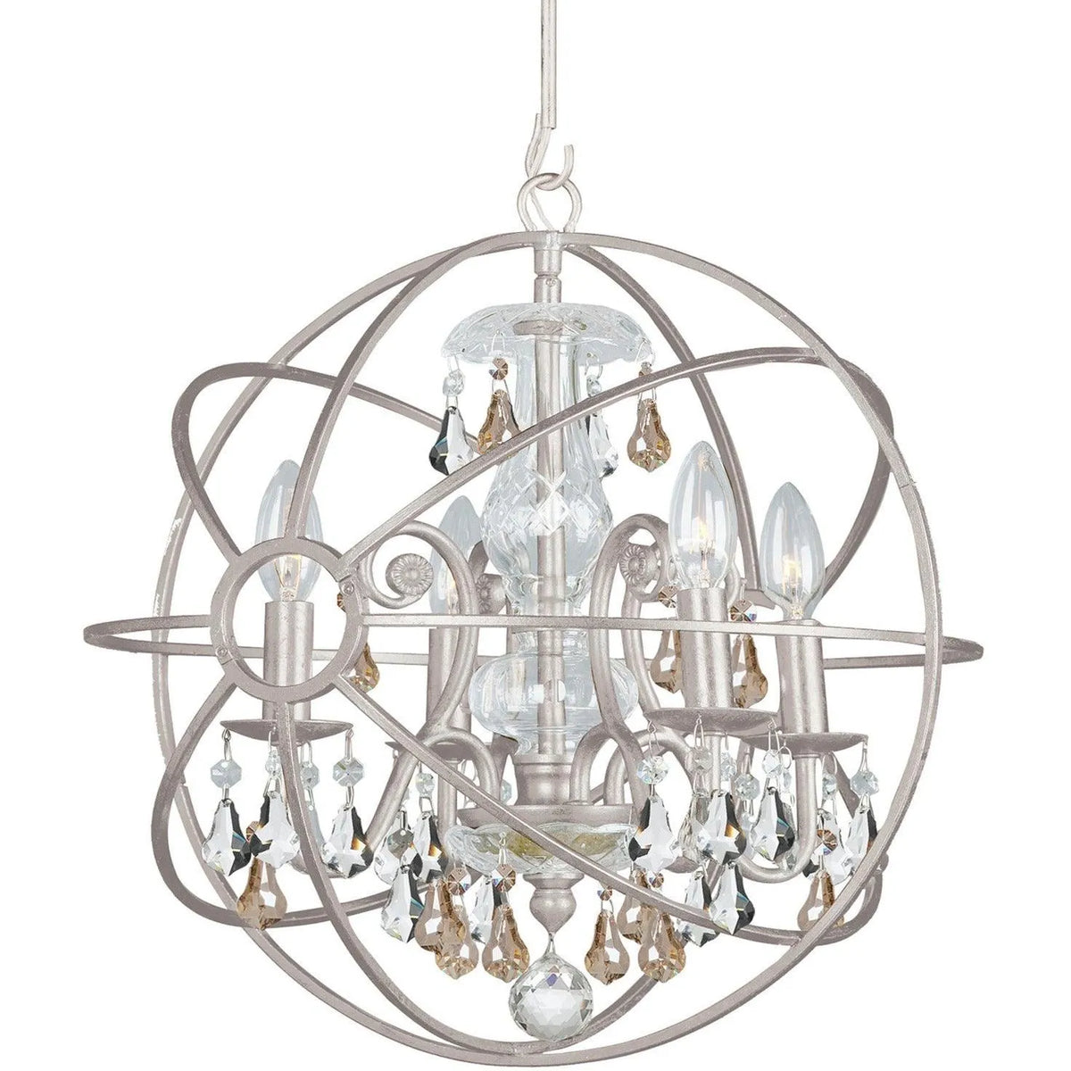 Crystorama - Solaris Four Light Mini Chandelier - 9025-OS-GS-MWP | Montreal Lighting & Hardware