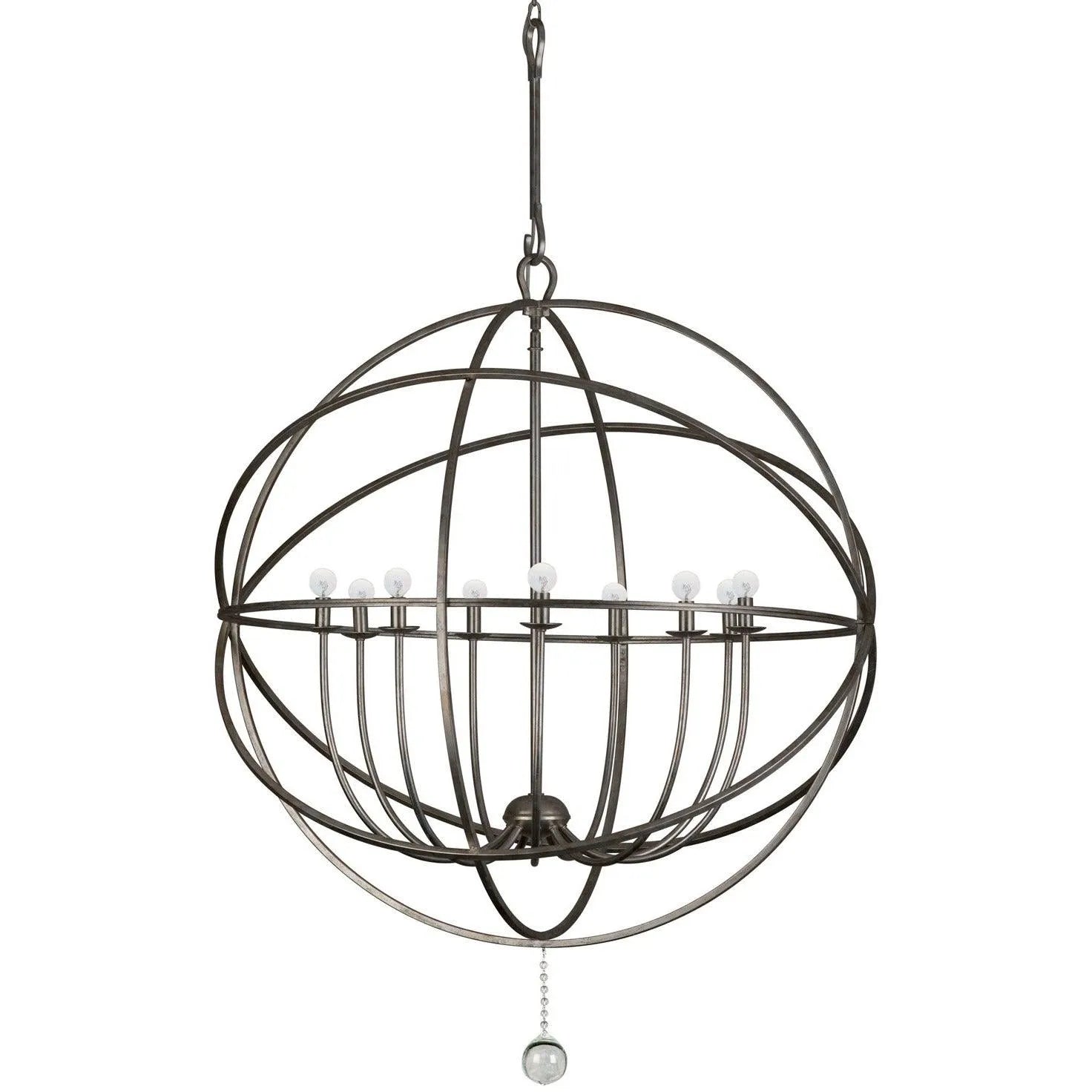 Crystorama - Solaris Nine Light Chandelier - 9229-EB | Montreal Lighting & Hardware