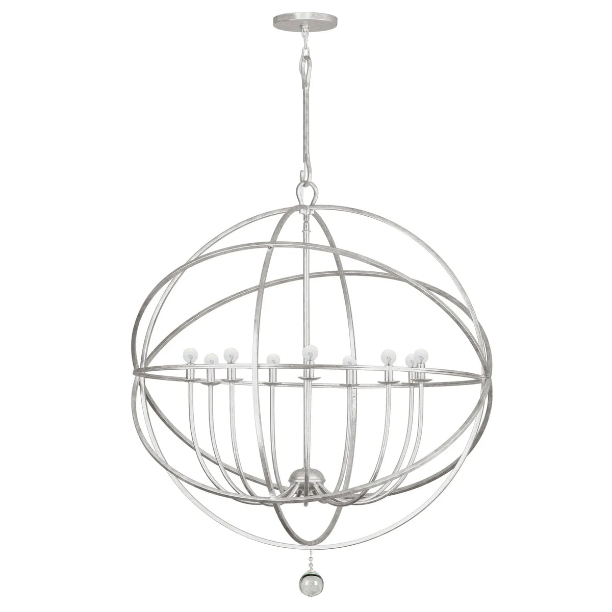 Crystorama - Solaris Nine Light Chandelier - 9229-EB | Montreal Lighting & Hardware