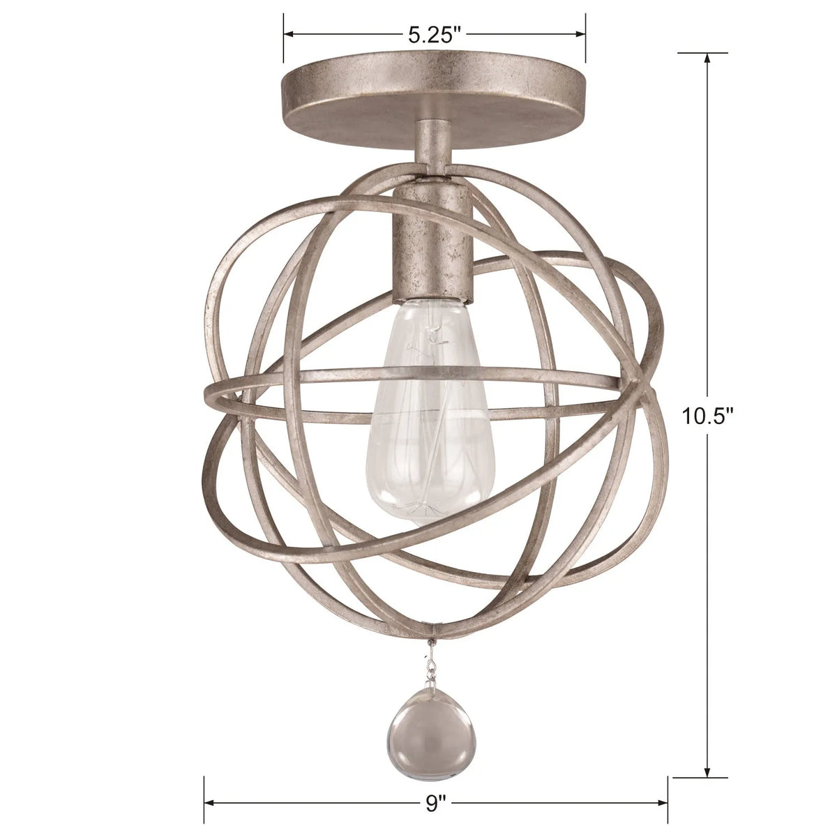 Crystorama - Solaris One Light Ceiling Mount - 9220-EB_CEILING | Montreal Lighting & Hardware