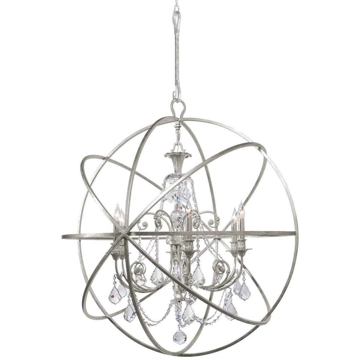 Crystorama - Solaris Six Light Chandelier - 9219-OS-CL-S | Montreal Lighting & Hardware