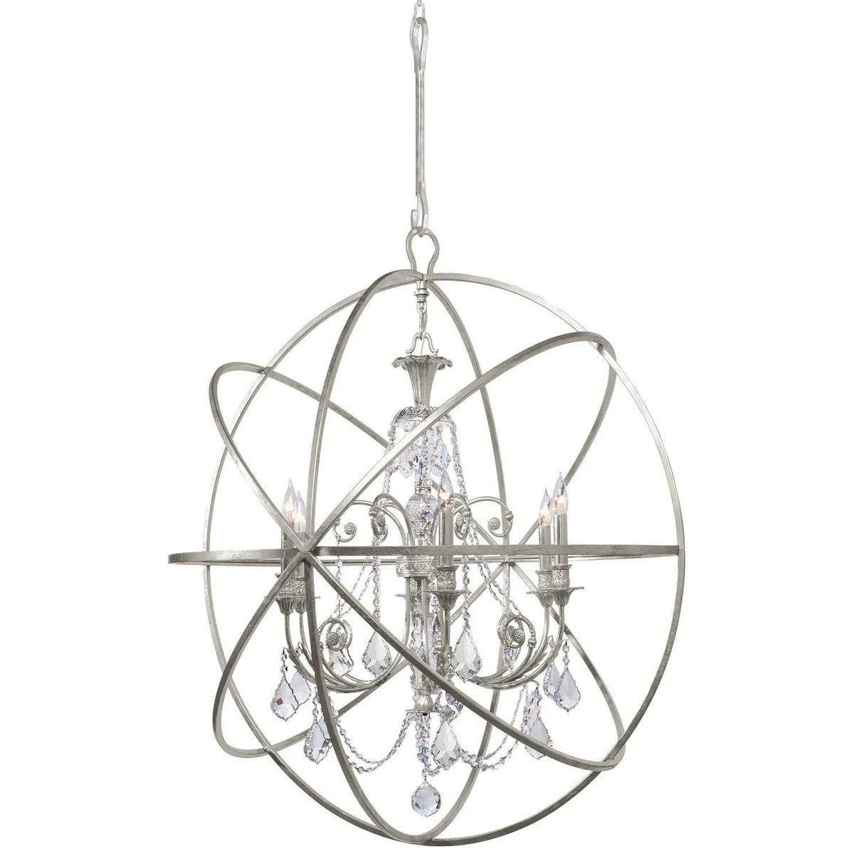 Crystorama - Solaris Six Light Chandelier - 9219-OS-CL-SAQ | Montreal Lighting & Hardware