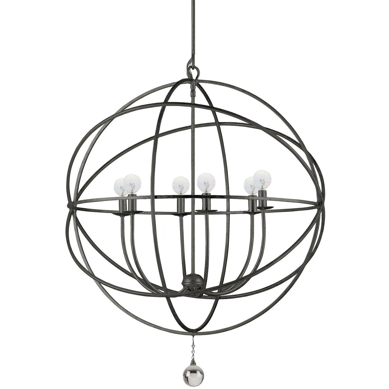 Crystorama - Solaris Six Light Chandelier - 9228-EB | Montreal Lighting & Hardware