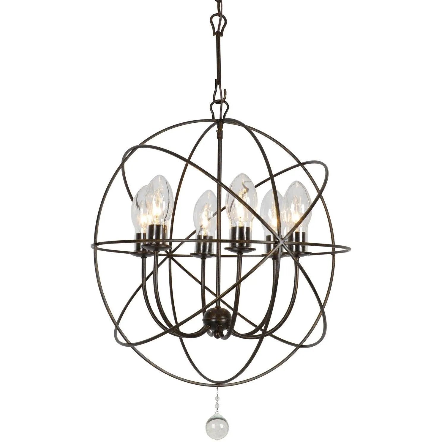 Crystorama - Solaris Six Light Outdoor Chandelier - SOL-9326-EB | Montreal Lighting & Hardware