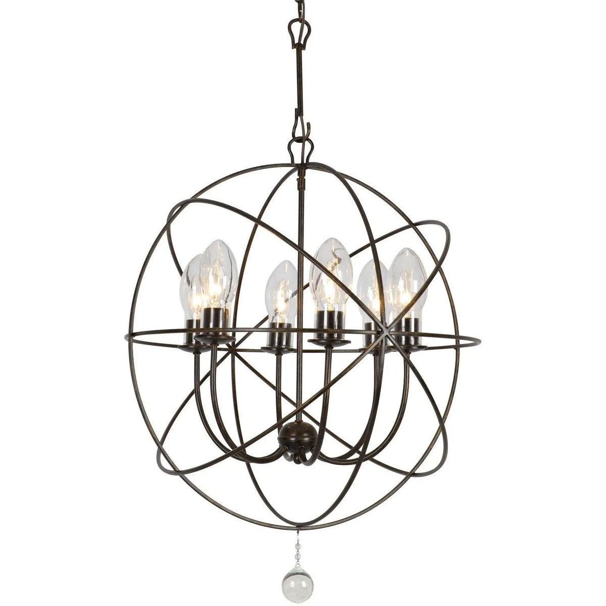 Crystorama - Solaris Six Light Outdoor Chandelier - SOL-9326-EB | Montreal Lighting & Hardware