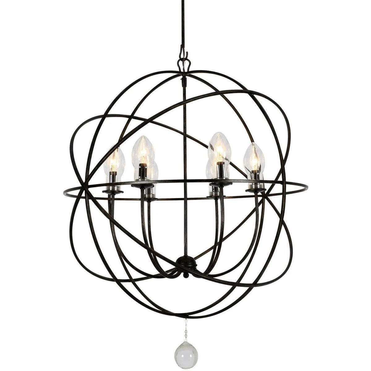 Crystorama - Solaris Six Light Outdoor Chandelier - SOL-9328-EB | Montreal Lighting & Hardware