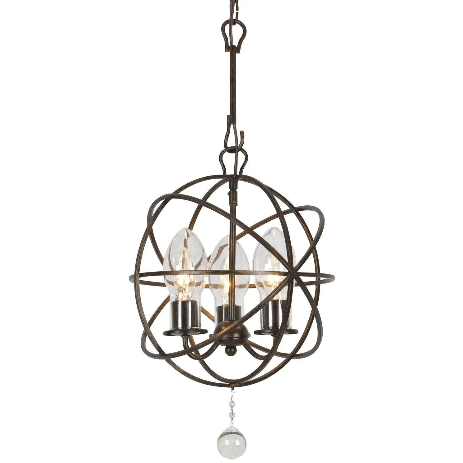 Crystorama - Solaris Three Light Outdoor Chandelier - SOL-9325-EB | Montreal Lighting & Hardware