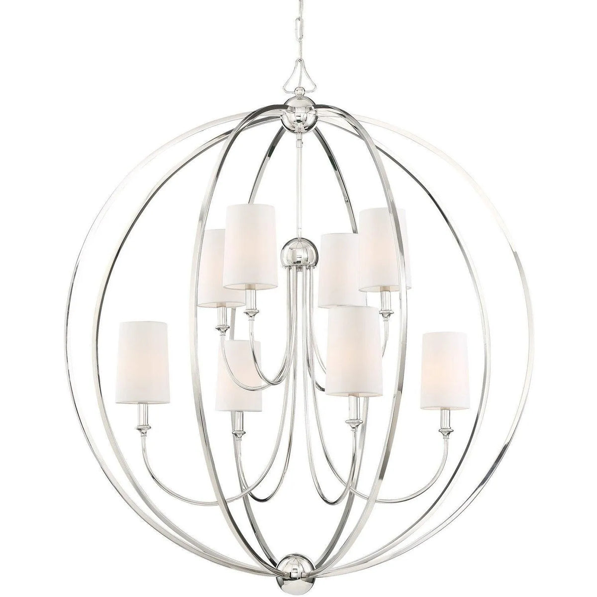 Crystorama - Sylvan Eight Light Chandelier - 2246-PN | Montreal Lighting & Hardware