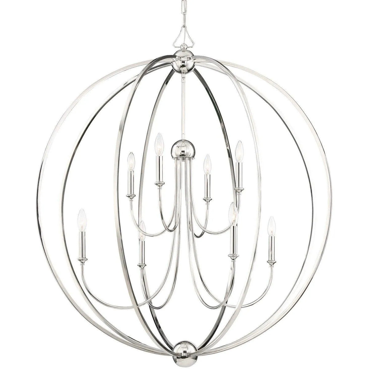 Crystorama - Sylvan Eight Light Chandelier - 2246-PN_NOSHADE | Montreal Lighting & Hardware