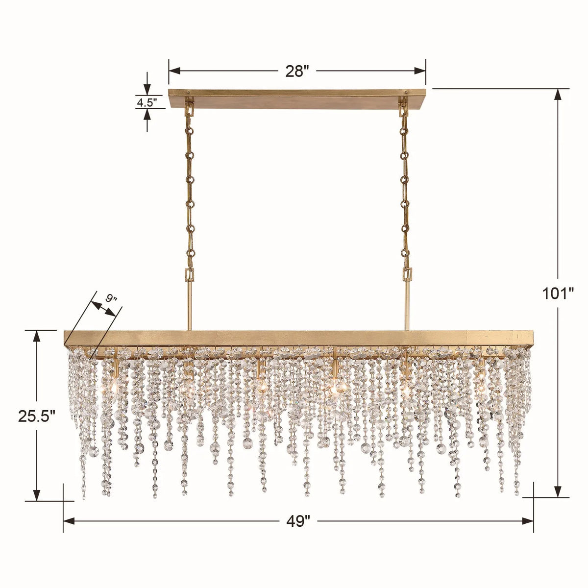 Crystorama - Winham Six Light Chandelier - WIN-617-GA-CL-MWP | Montreal Lighting & Hardware